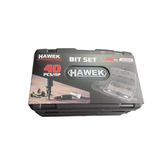 Комплект битове-накрайници HAWEK , 4401new , Hex, XZN и Torx, 1/2", 3/8", 40 броя