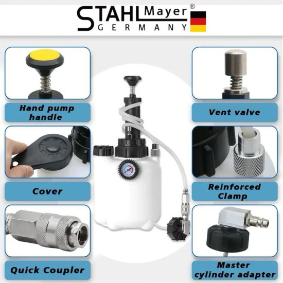 Пневматична система за смяна на спирачна течност 3+1л STAHLMAYER