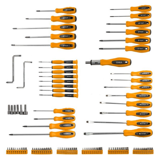Комплект отвертки и битове ISMA , 100 части
